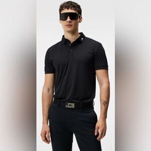 NWT J. Lindeberg Men’s The Jeff Regular Fit Navy Polo Fast Drying - Size XXL